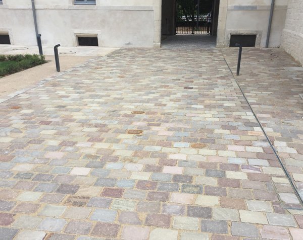 Multicolored cobblestones