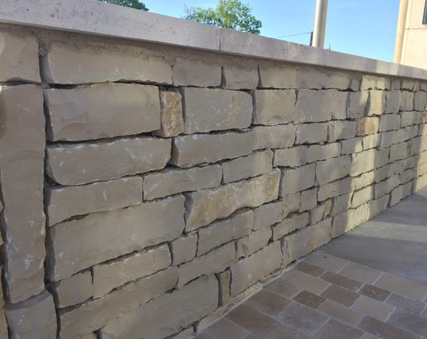 Natural limestone strip