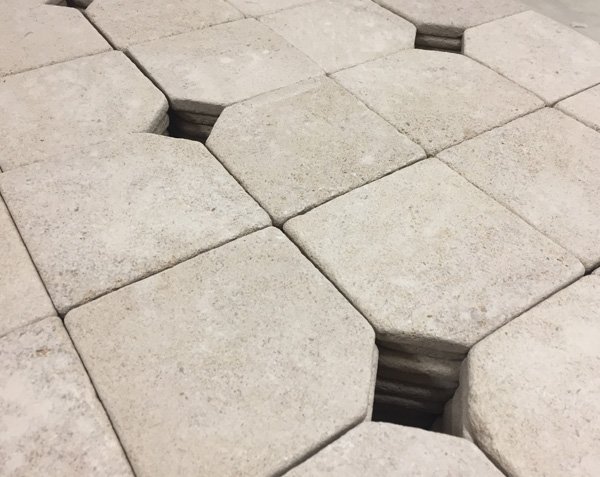 Natural Stone Tomettes. Semond Blended - Antique Finish Natural Stone Tomettes. Semond Blended - Antique Finish