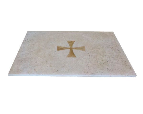 Maltese cross in stone