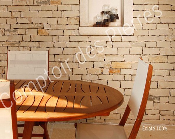 100% Burgundy limestone split cladding 100% Burgundy limestone split cladding