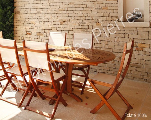 100% Burgundy limestone split cladding 100% Burgundy limestone split cladding