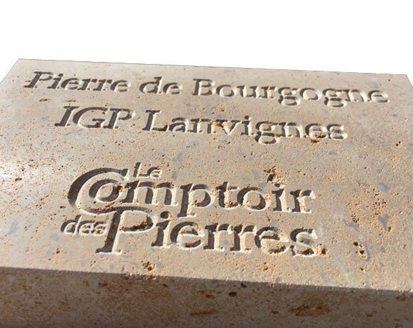 Engraved stone - Lanvignes Golden-Yellow Engraved stone - Lanvignes Golden-Yellow
