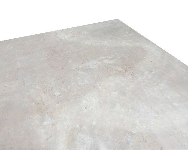 Square table in limestone