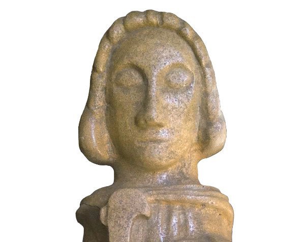 Saint-Vincent carving in natural limestone from Burgundy