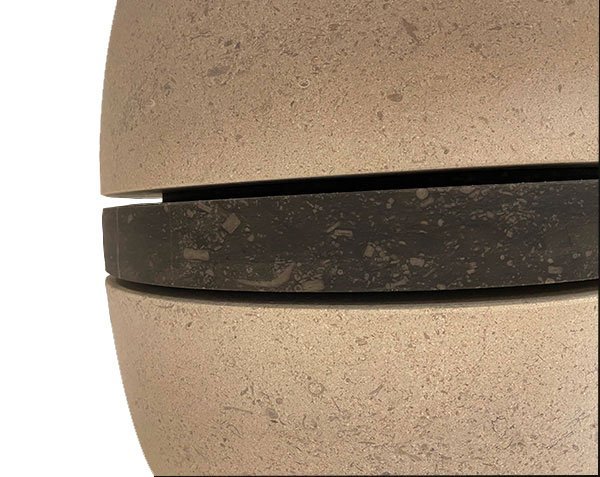 Round stone coffee table