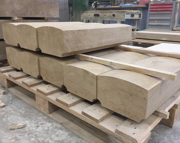 Handrail in limestone