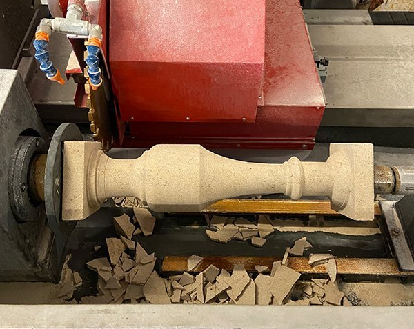 Stone turning for baluster or column Stone turning for baluster or column