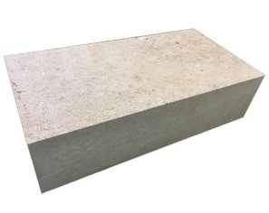 Natural stone block with 6 sawn faces