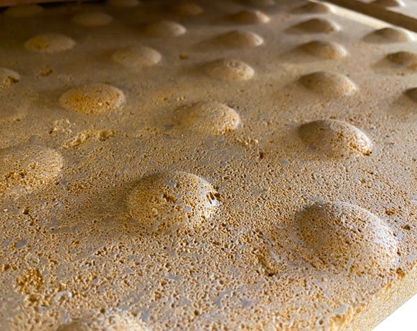 Tactile paving slab - Natural Burgundy limestone