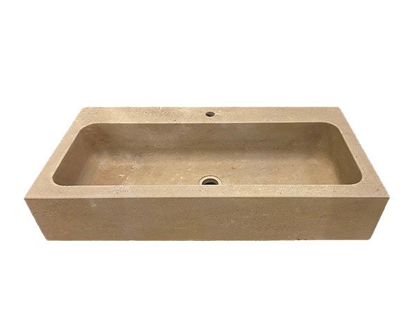 Pierre à évier - Grand bac - Lanvignes Doré-Jaune Vieilli