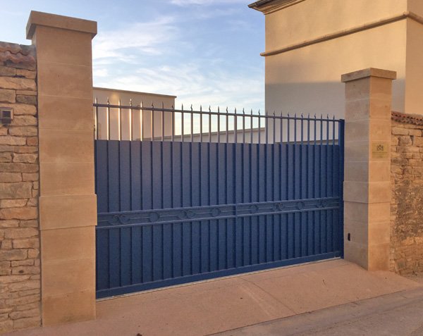 Pair of stone pillars