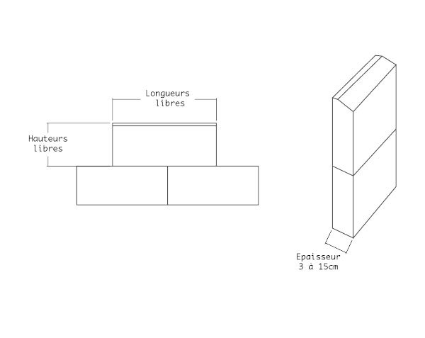 Natural limestone base - Technical plan