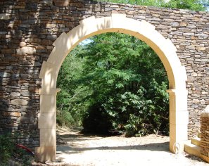 Arch in natural limestone