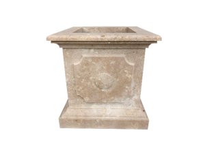 Jardinière en pierre naturelle pour jardin - Lanvignes Doré-Jaune Vieilli