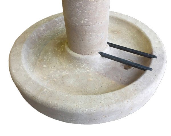 Garden fountain basin - Lanvignes Golden-Yellow Aged