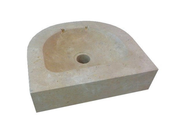 Central garden fountain in stone - Lanvignes Golden-Yellow Aged