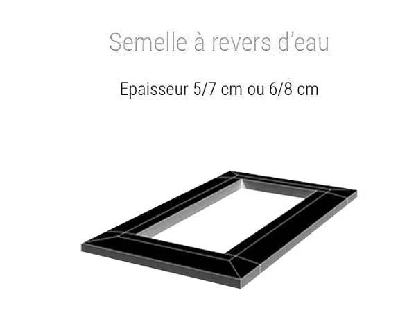 Semelle à revers d'eau - Schéma technique