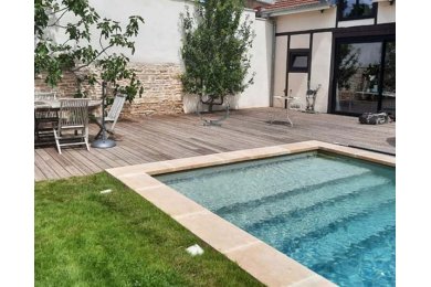 Margelle de piscine - Lanvignes Doré Jaune Classique - Epaisseur 5 cm Margelle de piscine - Lanvignes Doré Jaune Classique - Epaisseur 5 cm