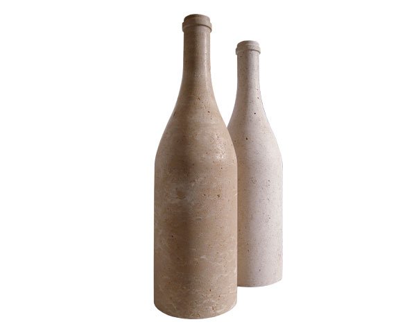 Wine bottle in Burgundy limestone Wine bottle in Burgundy limestone