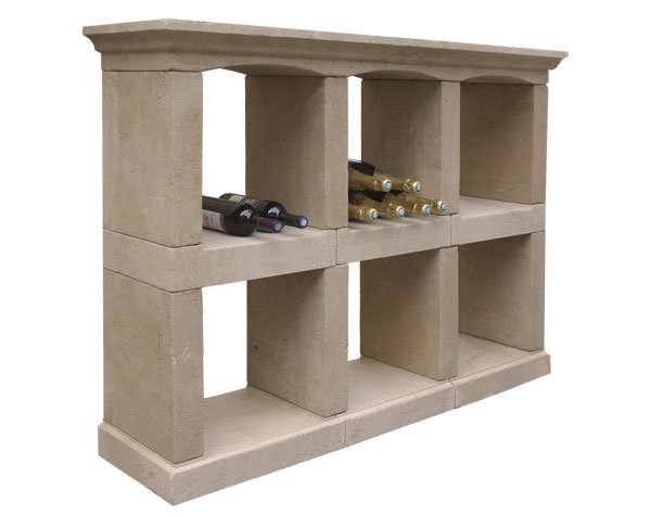 Wine rack in Burgundy limestone - Lanvignes Golden-Yellow Aged Wine rack in Burgundy limestone - Lanvignes Golden-Yellow Aged