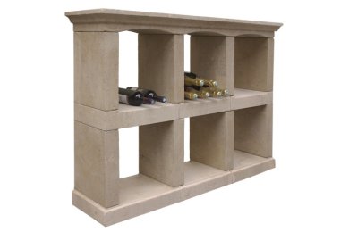 Casier à bouteilles en pierre de Bourgogne - Rangement de bouteilles en pierre Lanvignes Doré-Jaune Vieilli Casier à bouteilles en pierre de Bourgogne - Rangement de bouteilles en pierre Lanvignes Doré-Jaune Vieilli