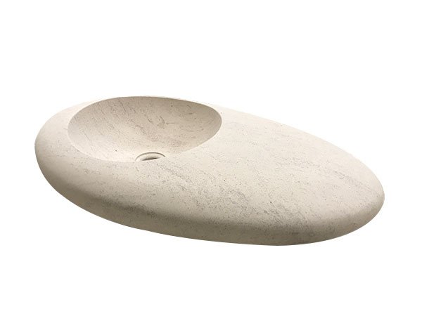 Pebble Basin to be installed - Charmot Light Honed