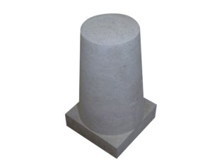 Carved stone bollard Carved stone bollard