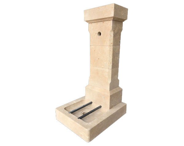 Fontaine en pierre de Bourgogne - Lanvignes Doré-Jaune Vieilli