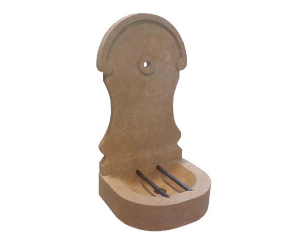 Fontaine en pierre jardin - Lanvignes Doré-Jaune Vieilli