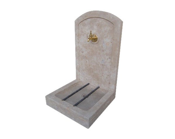 Mur fontaine extérieur - Pierre Lanvignes Doré-Jaune Vieilli