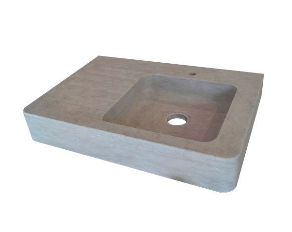 Drainer - Sink in Bleu de Lignières Honed