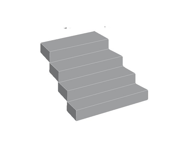 Massive stone staircase - Technical plan