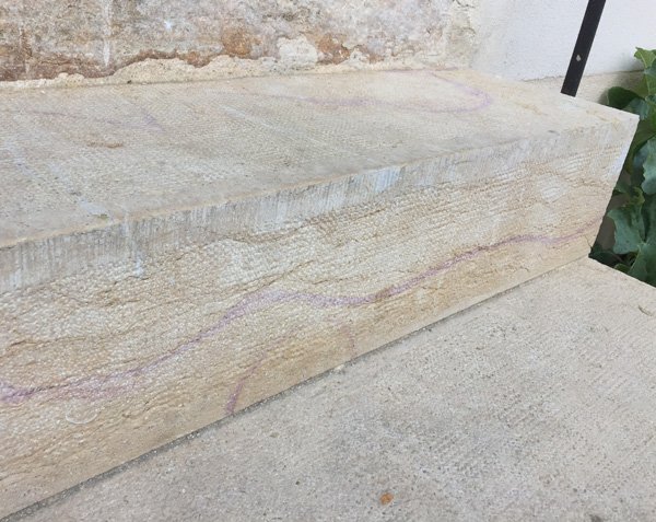 Stone for outdoor staircase steps