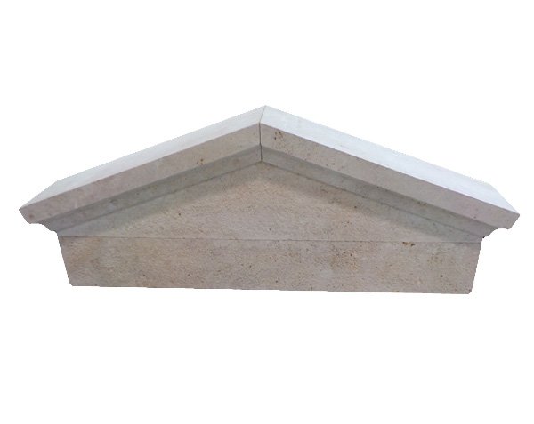 Dormer with pediment in stone