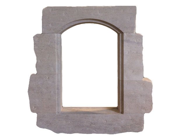 Rustic aged solid stone frame