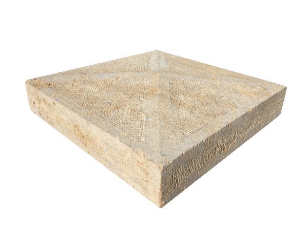 Diamond-pointed pillar cap Diamond-pointed pillar cap