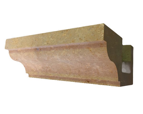 Moulding for exterior facade in natural stone