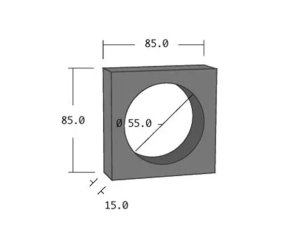 Round oculus in natural limestone Round oculus in natural limestone