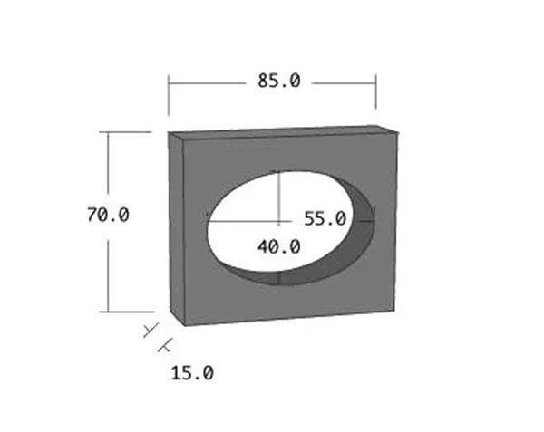 Oculus - OVAL FRAME - Technical plan 55 x 40 cm