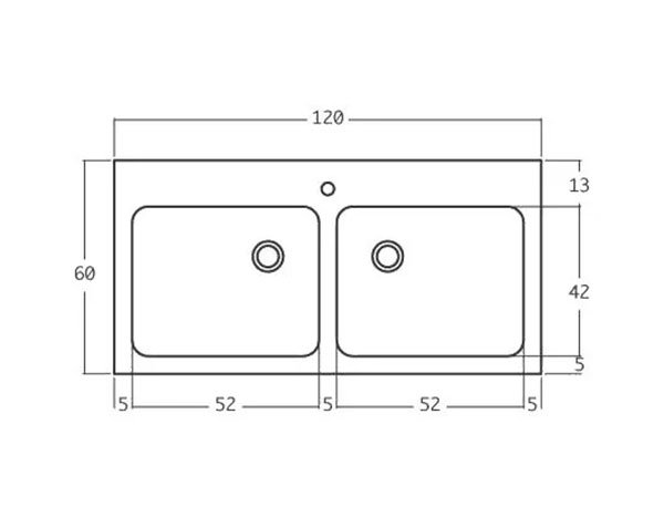 Aigues 2 bowls - Limestone Sink Aigues 2 bowls - Limestone Sink