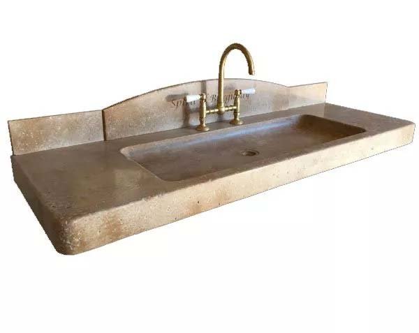 Kitchen sink in Burgundy limestone - Lanvignes Antiquaire