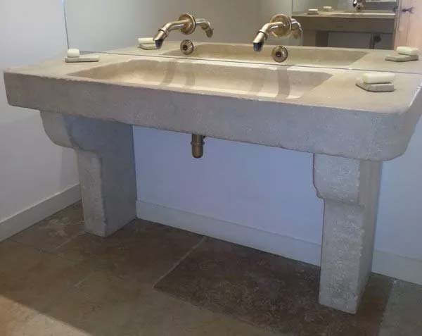 Kitchen sink with stone supports - Lanvignes Golden-Yellow Aged