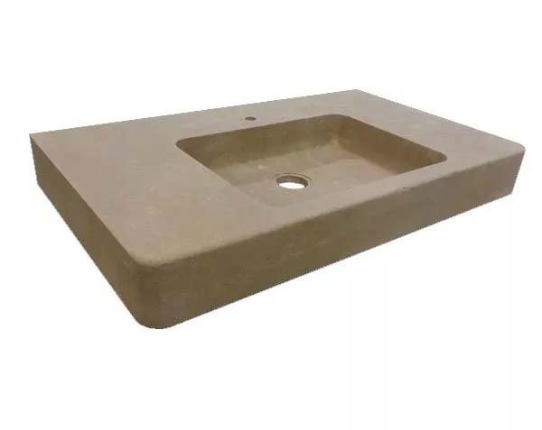 Stone kitchen sink - Lanvignes Golden-Yellow Aged