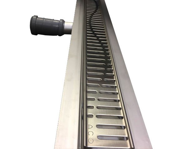 Extra flat shower tray drain channel Extra flat shower tray drain channel