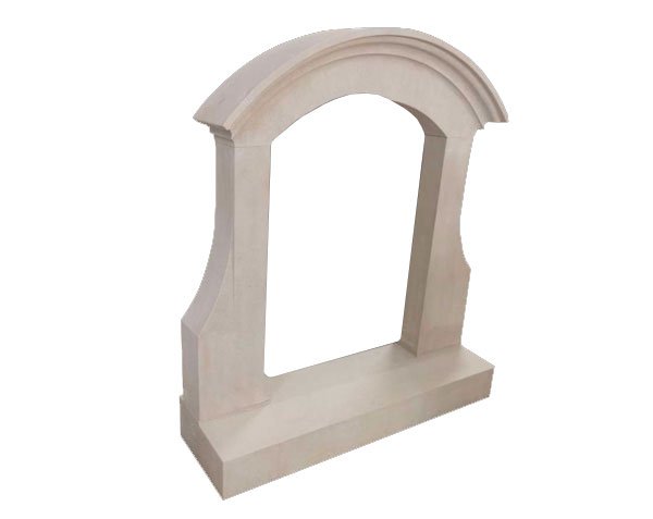 Dormer with pediment in stone