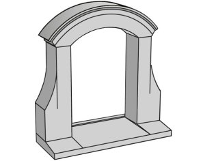 Dormer in natural limestone from Burgundy Dormer in natural limestone from Burgundy