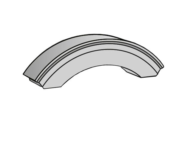 Door pediment in limestone