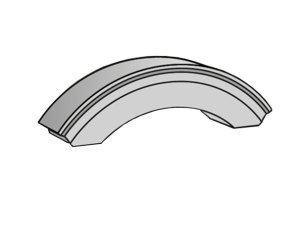 Door pediment in limestone Door pediment in limestone