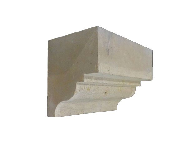 Limestone cornice - Lanvignes Golden-Yellow Chiseled Bush-hammered Finish Limestone cornice - Lanvignes Golden-Yellow Chiseled Bush-hammered Finish